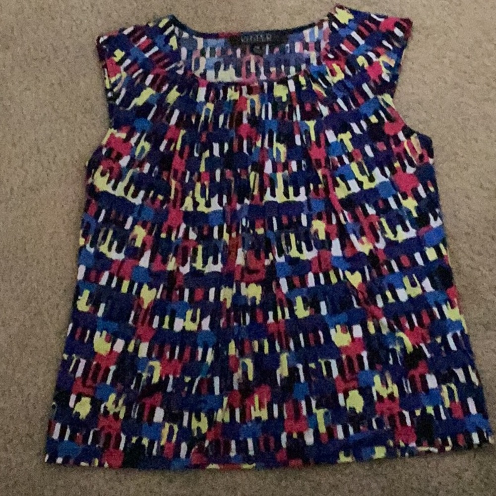 Kasper Multicolor Abstract Top